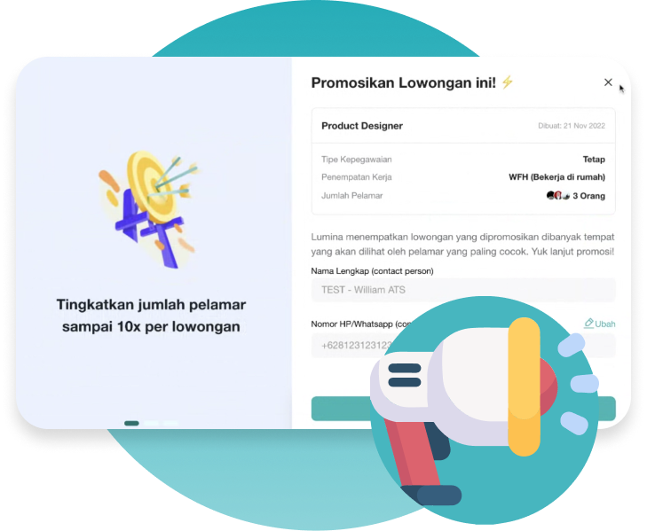 Fitur lengkap mempercepat rekrutmen